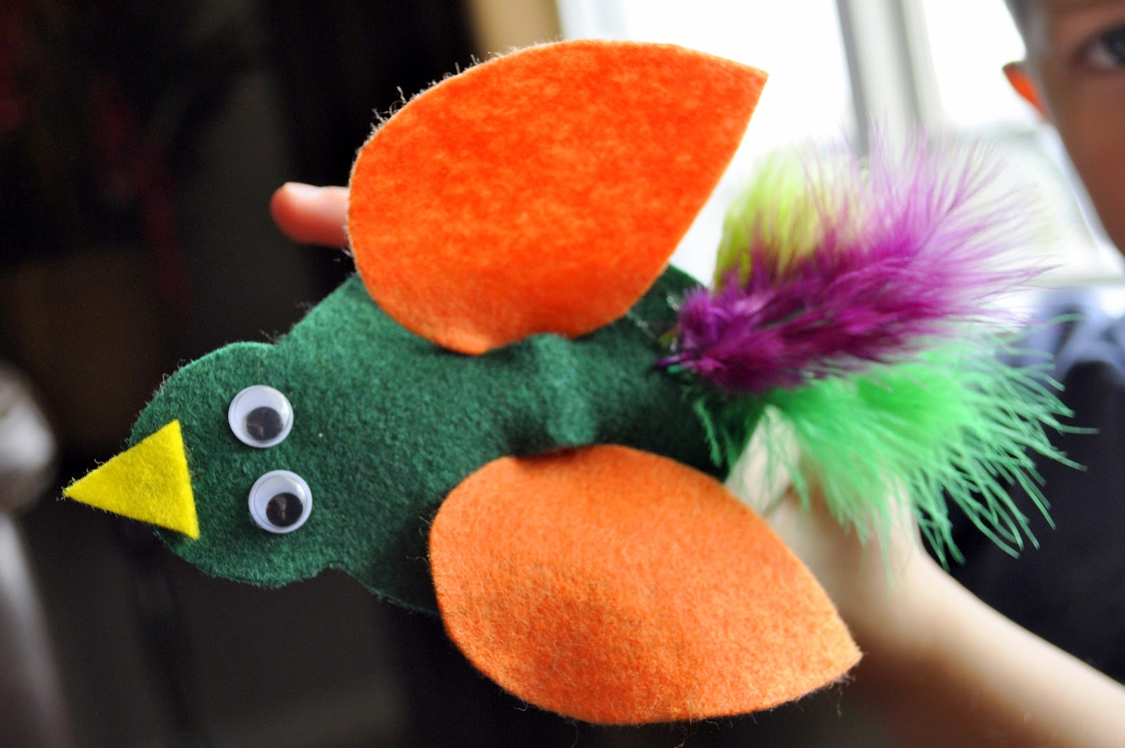 Bright Bird Finger Puppets I Heart Crafty Things