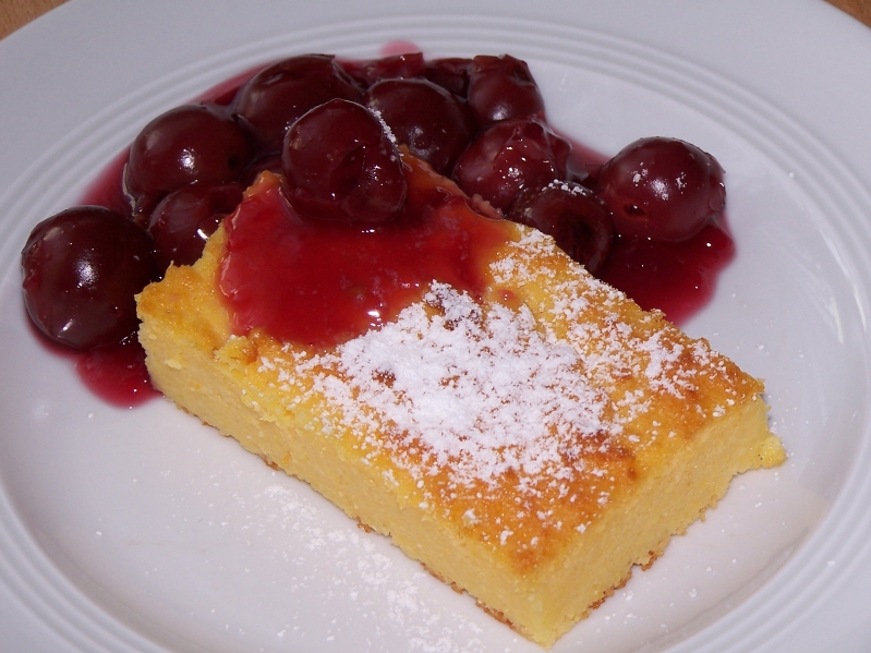 Lecker Bentos und mehr: Grießkuchen mit Früchten (glutenfrei)