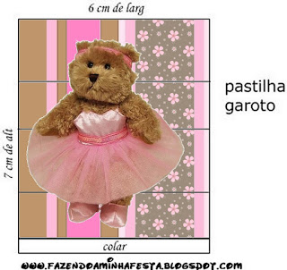 Ballerina Bear Free Printable Labels.