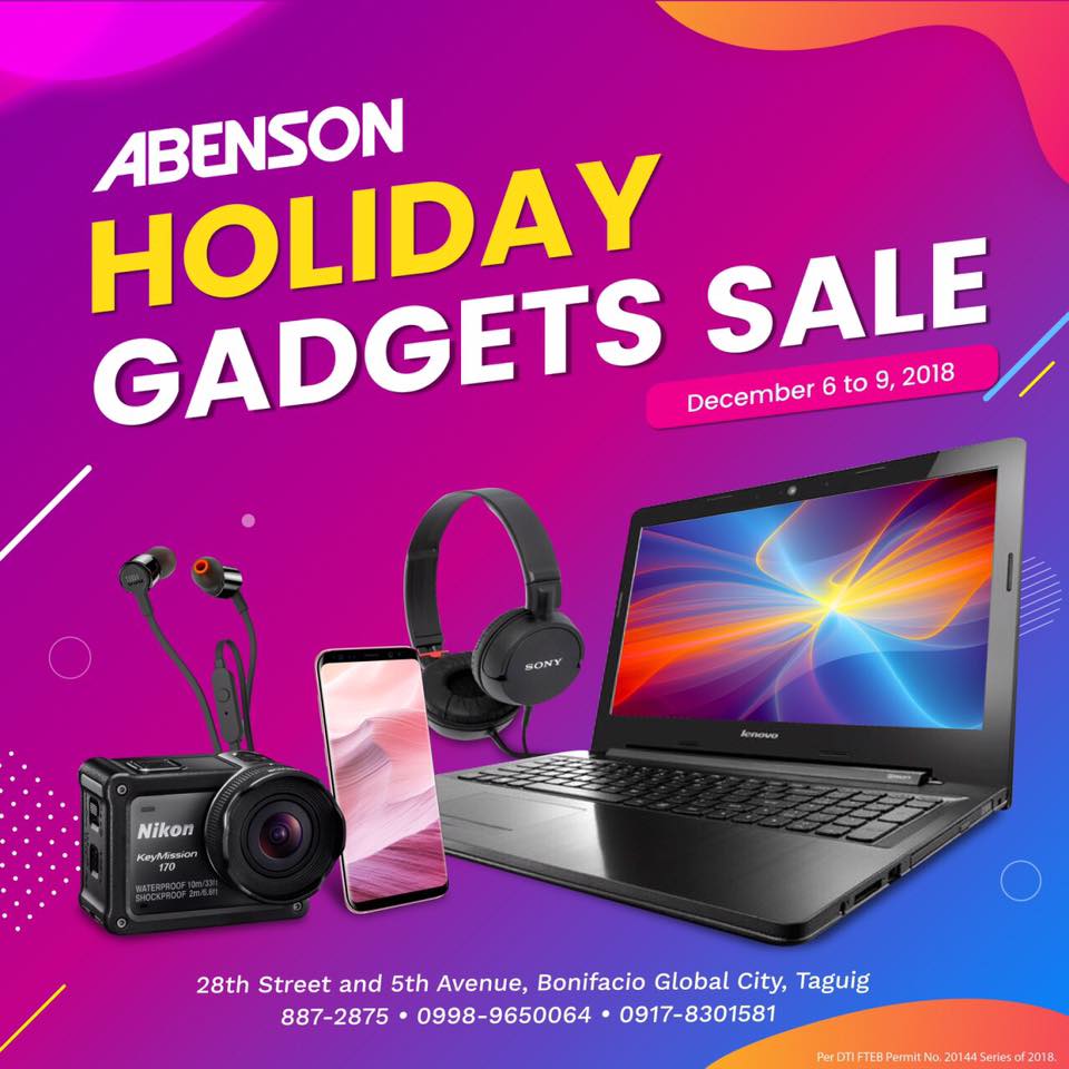 Manila Shopper: Abenson Holiday Gadget SALE: Dec 2018