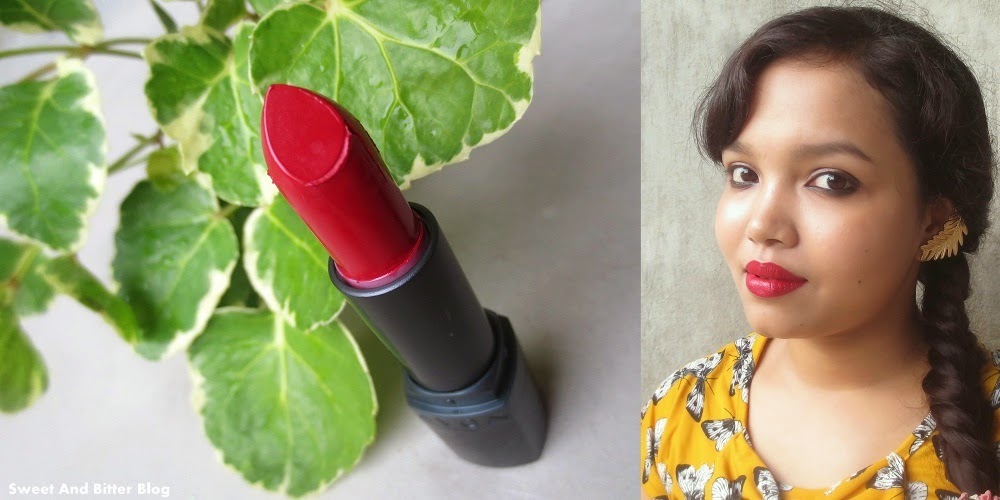 Avon Garnet Red  Lipstick Indian Skin Swatch