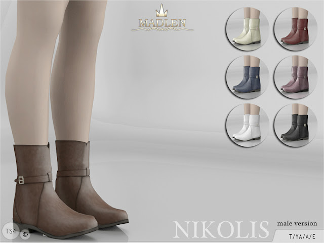 Sims 4 CC's - The Best: Madlen Nikolis Boots (MALE) by MJ95