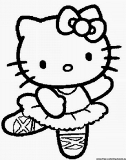 Mewarnai Gambar Hello Kitty yang Lucu