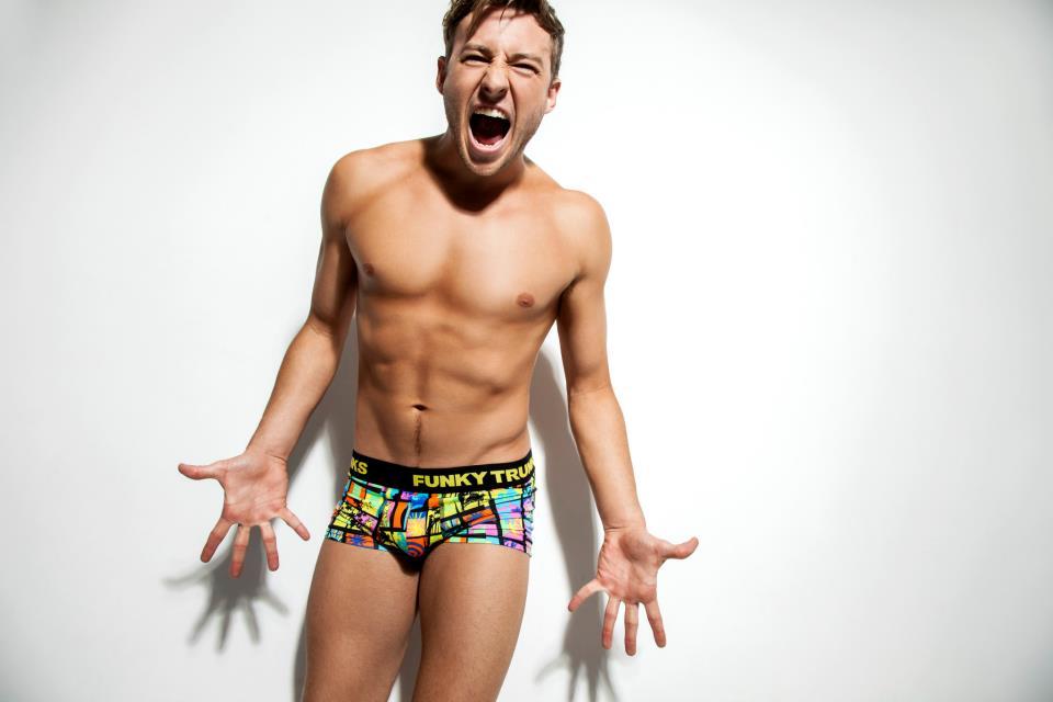 Australian Olympic Diver Mathew Mitcham Models for "FUNKY TRUNKS"...
