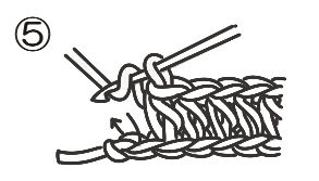 中長編みの編み方,編み図,GIF動画,how to crochet harf double stitch,pattern,gif movie,中长针的钩织方法,图案,GIF动画