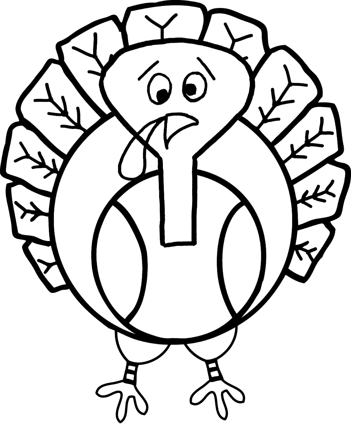 free black and white turkey clipart - photo #39