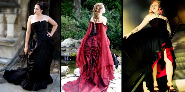 Black Red Gothic Corset Wedding Dresses Perzonalize Your Big Day