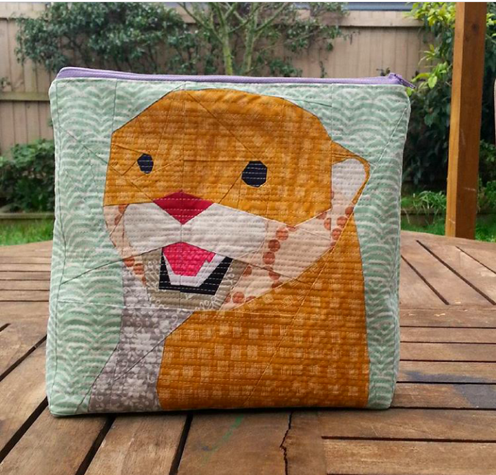 The Tartankiwi Woodland Quiltalong2 Block 2 Otterly Adorable