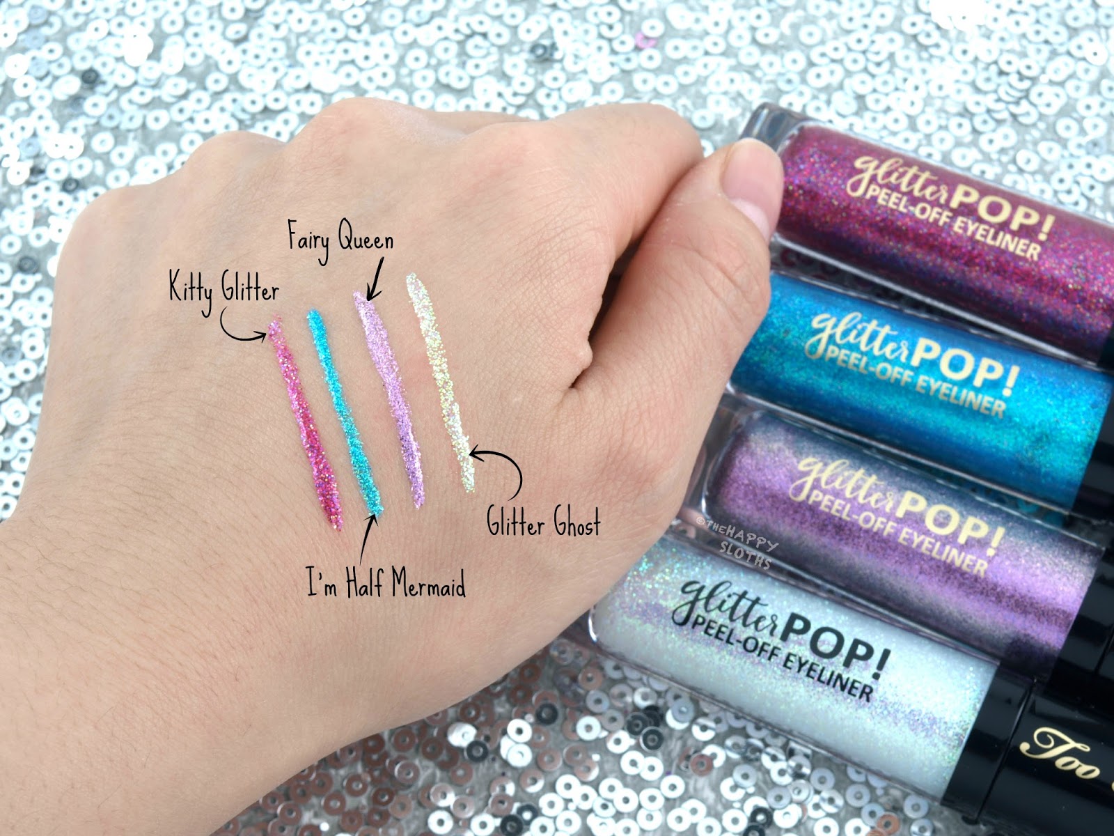 Too Faced Glitter Pop Eyeliner Swatches