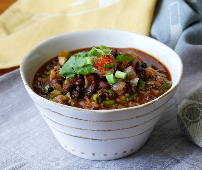 This Smoky Black Bean Soup is perfect for a busy weeknight meal. Pair it with a salad, and you have dinner for two. 