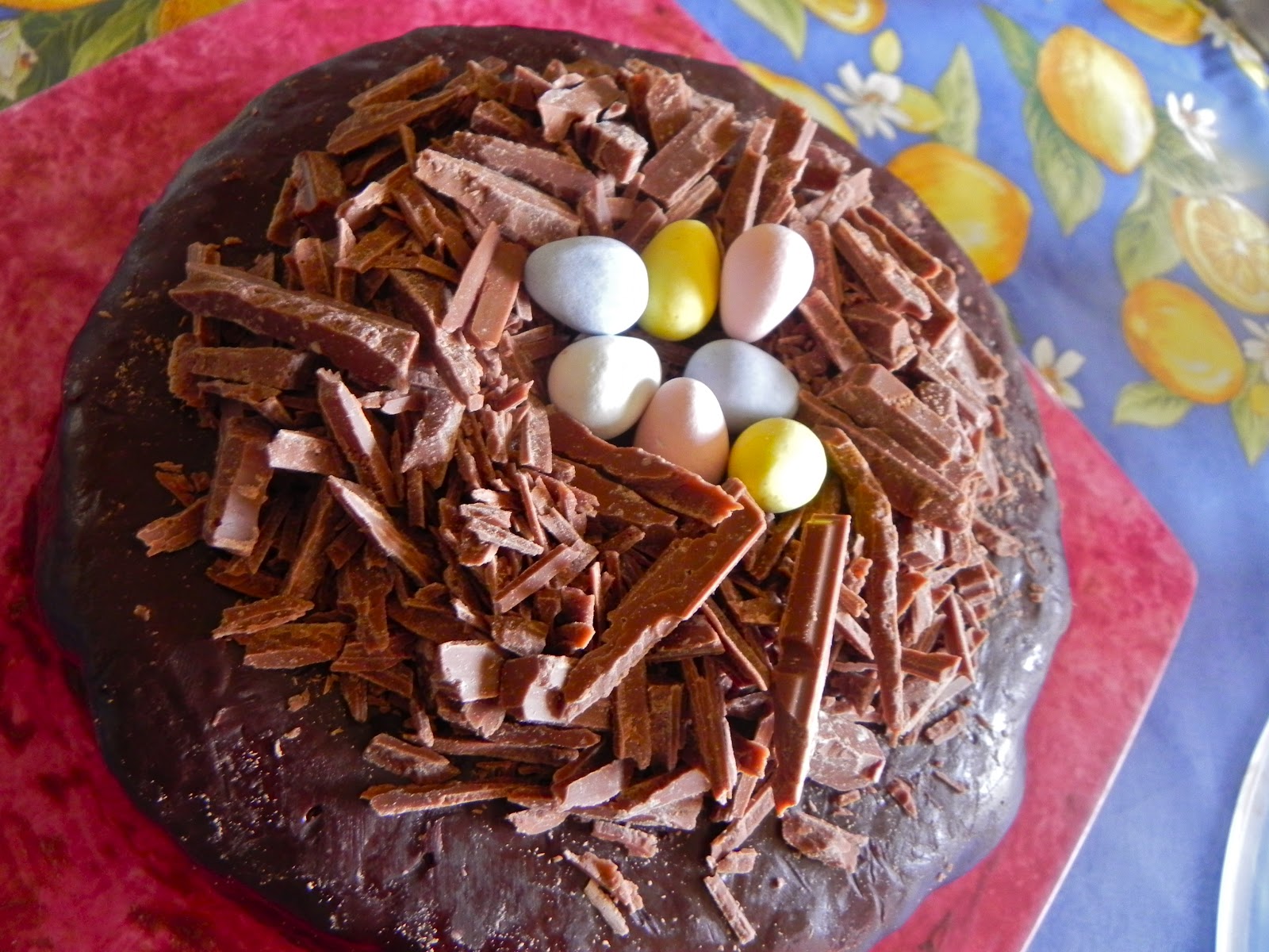 Emma Clare Eats Chocolate Easter Cake with Ganache Frosting