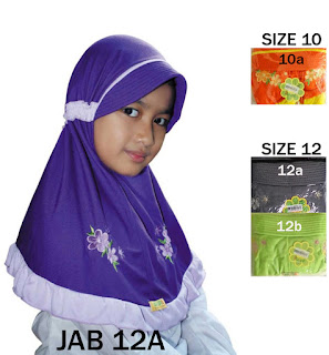 Jilbab Anak Delima Jab 12A size 10-12