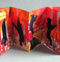 handmade folded collaged book about animals