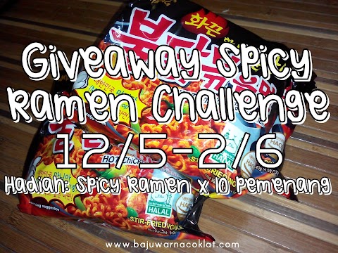 Giveaway Spicy Ramen Challenge by Bajuwarnacoklat & Sponsor