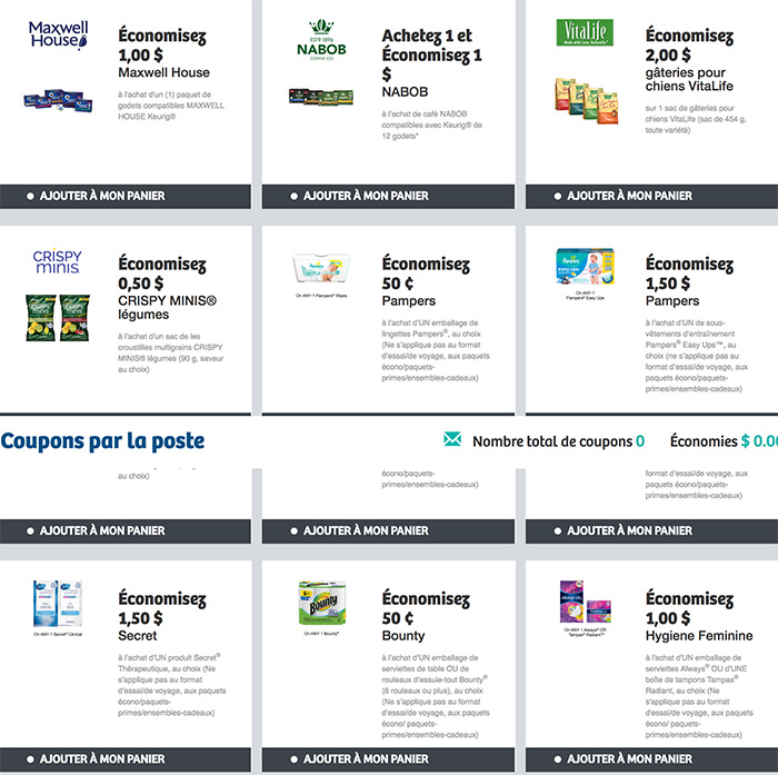 50 Coupons couleurs par la poste ZebraCoupons Saver