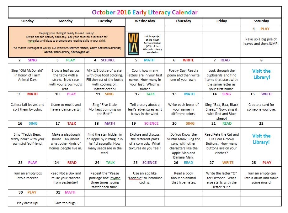 Youth Services Shout-Out: YSS Blog: October Fun for Preschoolers! Youth Services Shout-Out: YSS Blog: October Fun for Preschoolers!