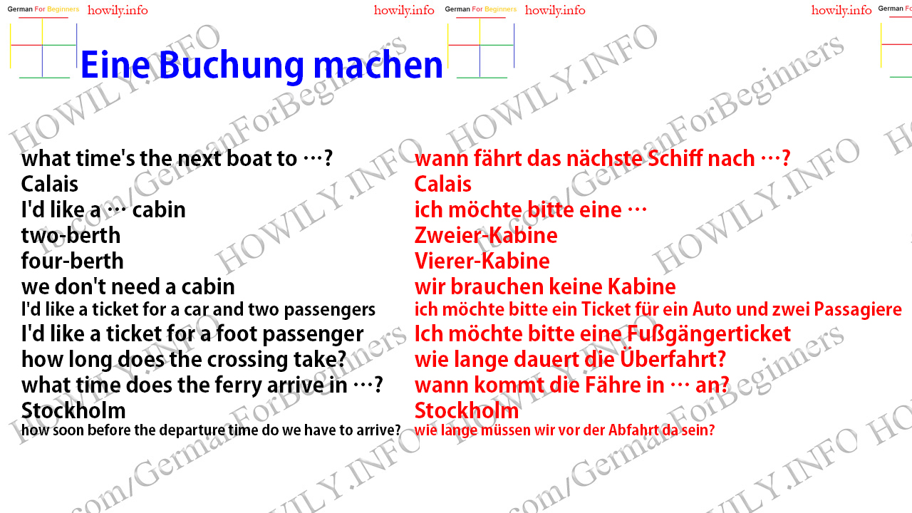 Eine Buchung machen Eine Buchung machen