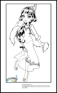 Monster High Draculaura Coloring Pages Team colors