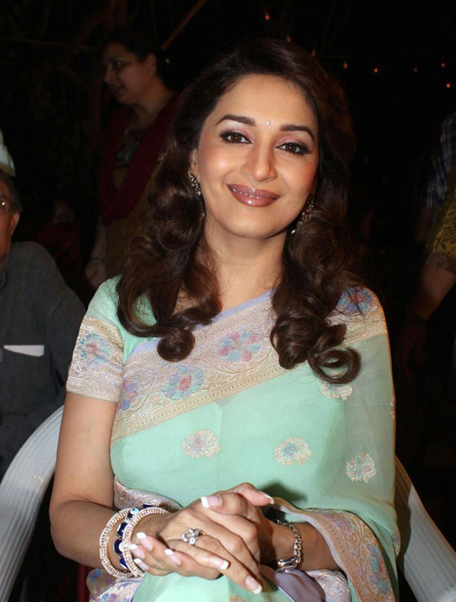 Madhuri Dixit in Saree at Hamara Juhu Festival