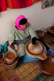 Grinding Argan Seeds Photo by tomaszd