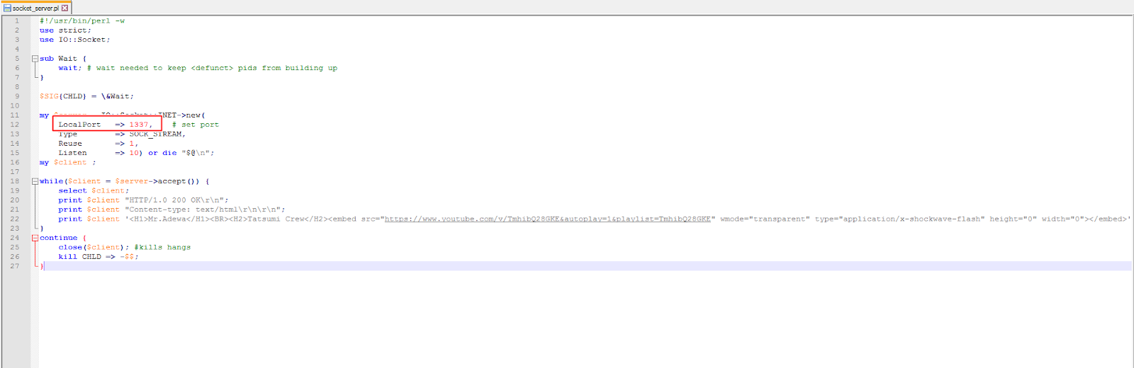 Tutorial Socket Server With Perl Adewakun