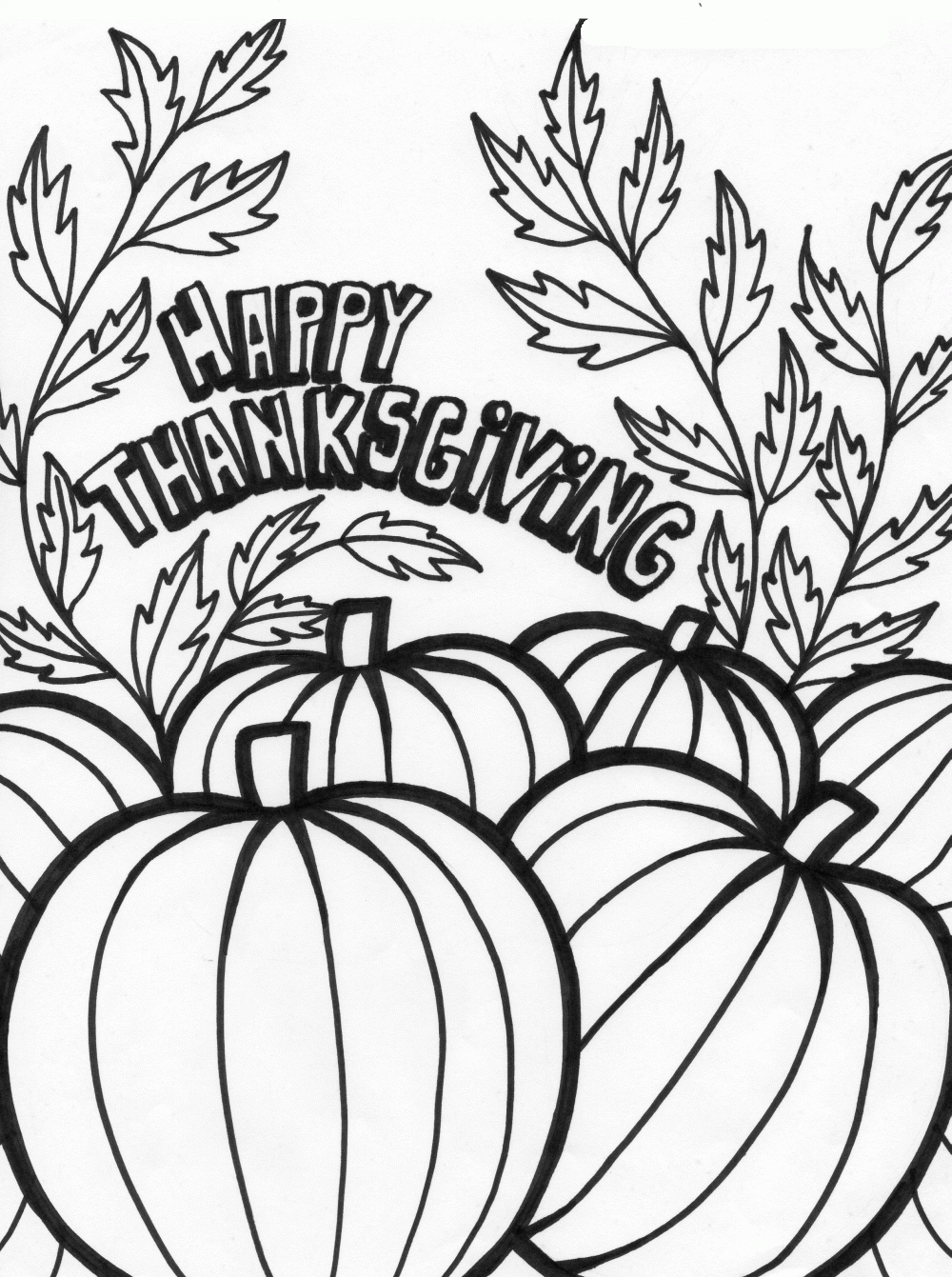 thanks giving coloring pages - photo #20
