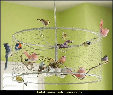 birdcage bedroom ideas - decorating with birdcages - bird cage theme bedroom decorating ideas - bird themed bedroom design ideas - bird theme decor - bird theme bedding - bird bedroom decor
