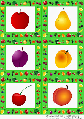 fruit flashcards without words for kids