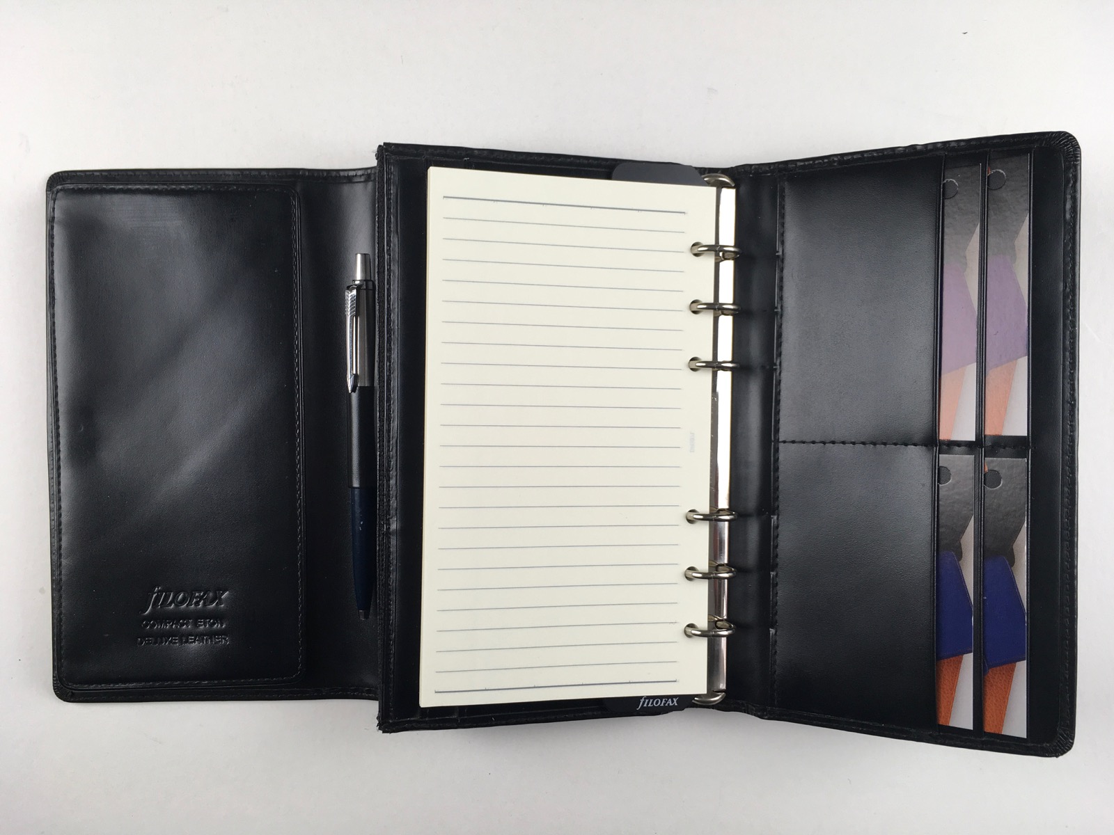 RARE 1988 Genuine Filofax/barclay's Edition/retro Planner Notebook/black  Binder/6 Rings/personal Organizer/80s Retro Journal/office/vinyl 