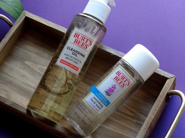 Burt's Bees Facial Cleansing Oil and Intense Hydration Nourishing Facial Water