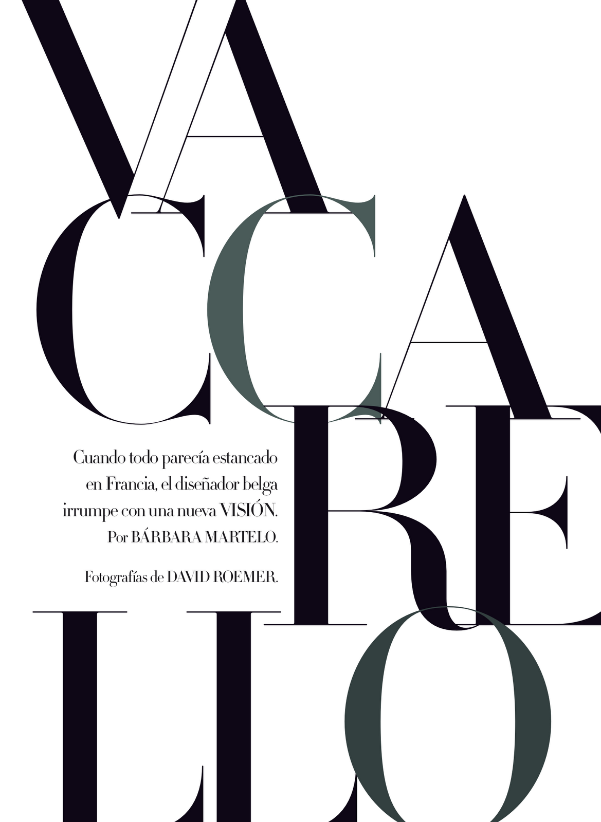 vaccarello: carla gebhart by david roemer for harper's bazaar spain