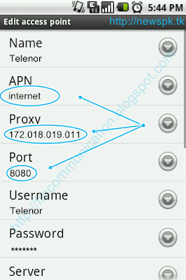 Ufone MMS settings for Andriod™ SmartPhone