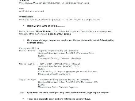 Apa Resume Format Sample Resume Templates