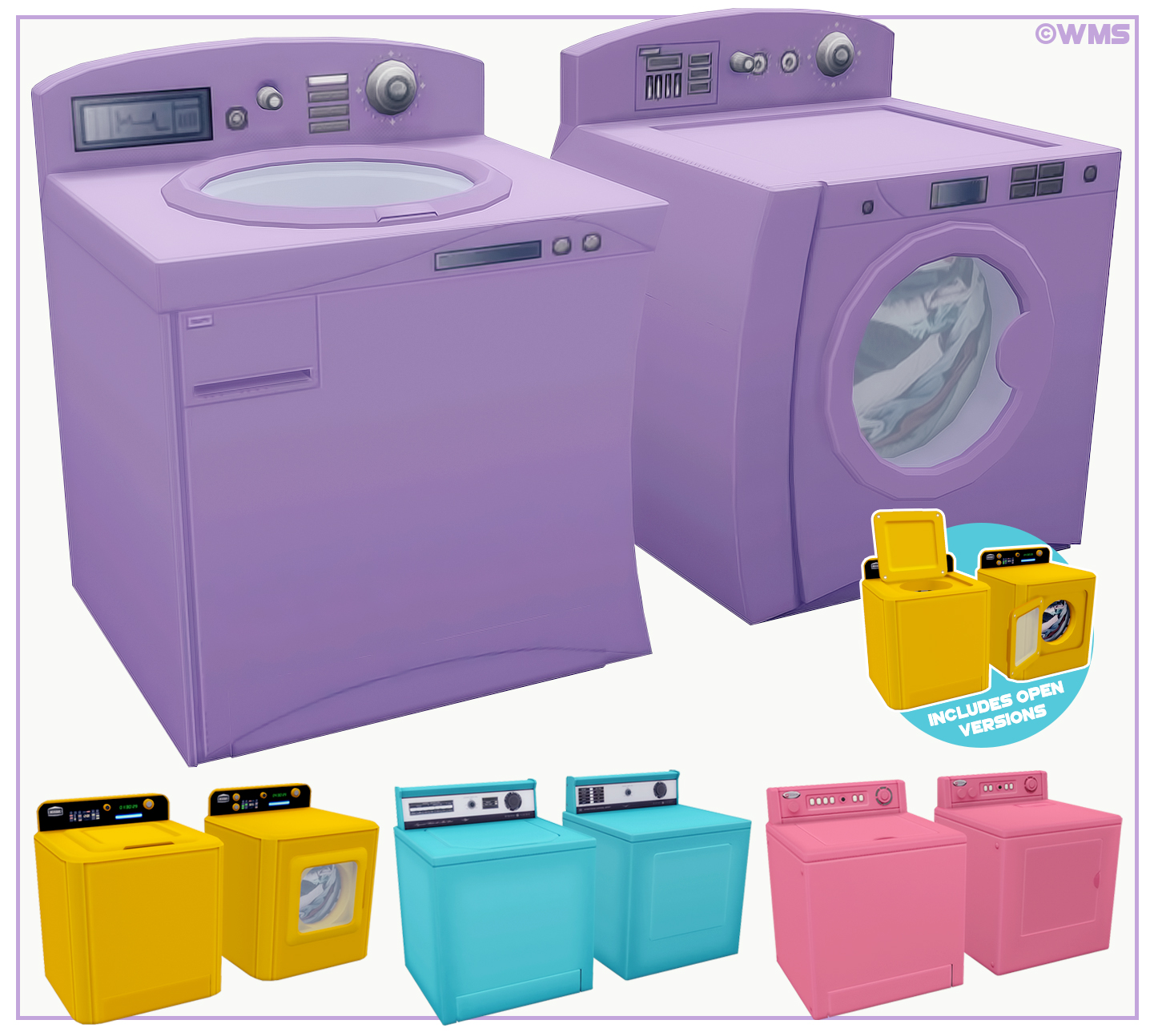 Washing Machine The Sims 4 3t4 Laundry Machines | WildlyMiniatureSandwich