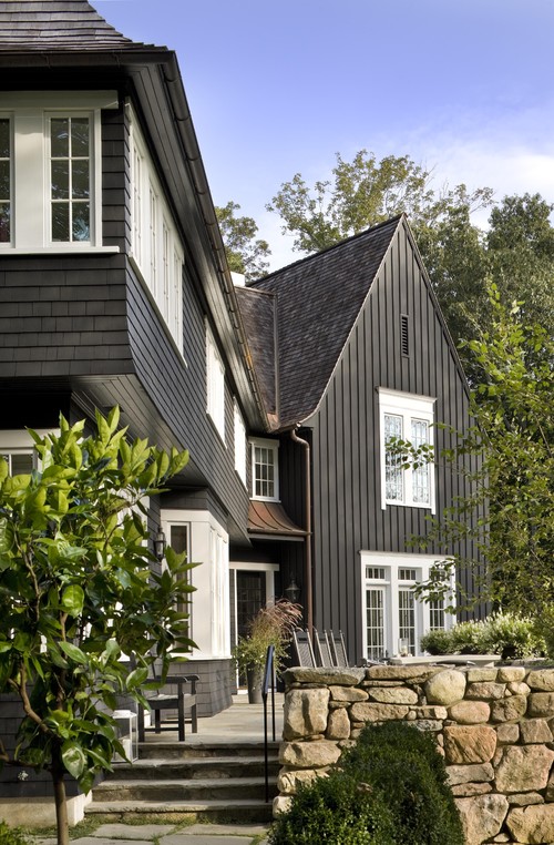 Dark Houses Design Indulgence Farrow Ball S Off Black Is A Favorite Of Designer Fabricators Made Llc In New York Photograph Via