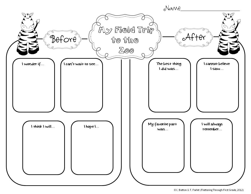 Field Trip Writing Record Freebie Fluttering Through First Grade