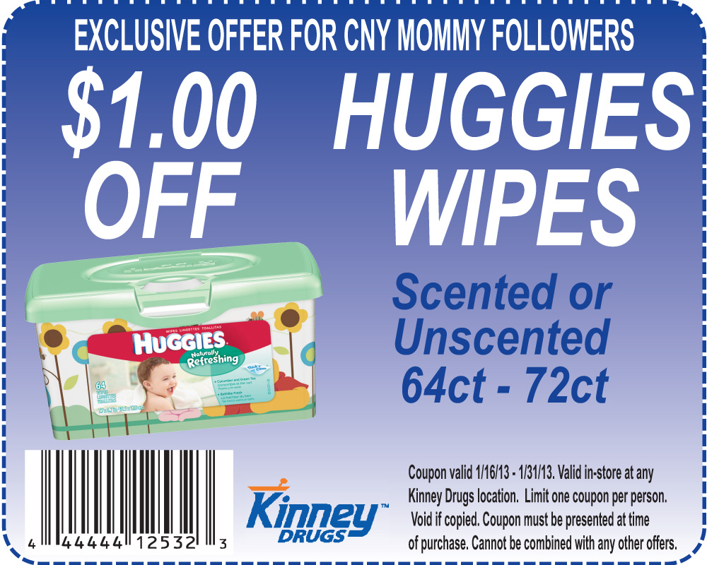 My CNY Mommy Exclusive Huggies Wipes Coupon For Kinney Drugs  My CNY Mommy Exclusive Huggies Wipes Coupon For Kinney Drugs
