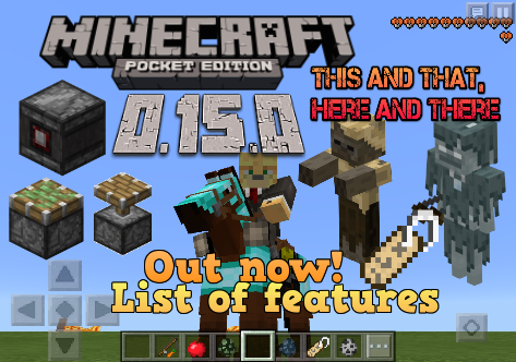 Minecraft Pocket Edition 0 15 0 Update Available For All Devices List Of Features Horses Pistons Slime Blocks Husks Strays Texture Packs And More W Screenshots