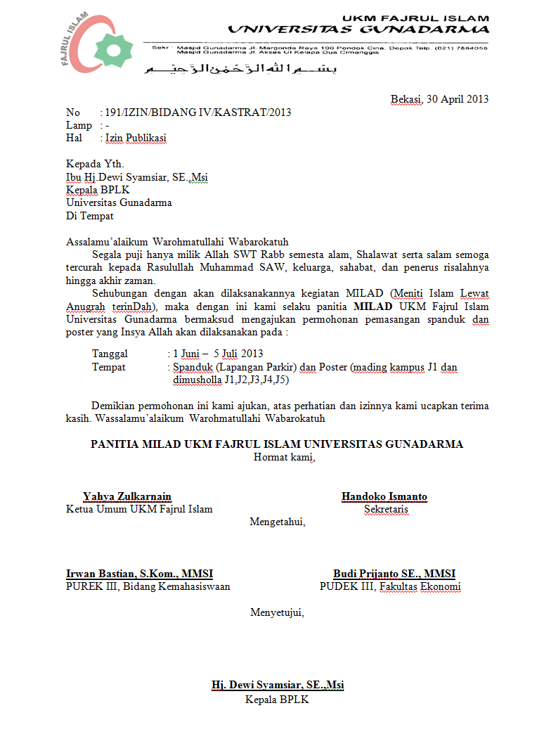 Contoh Surat Resmi Universitas - Contoh Surat