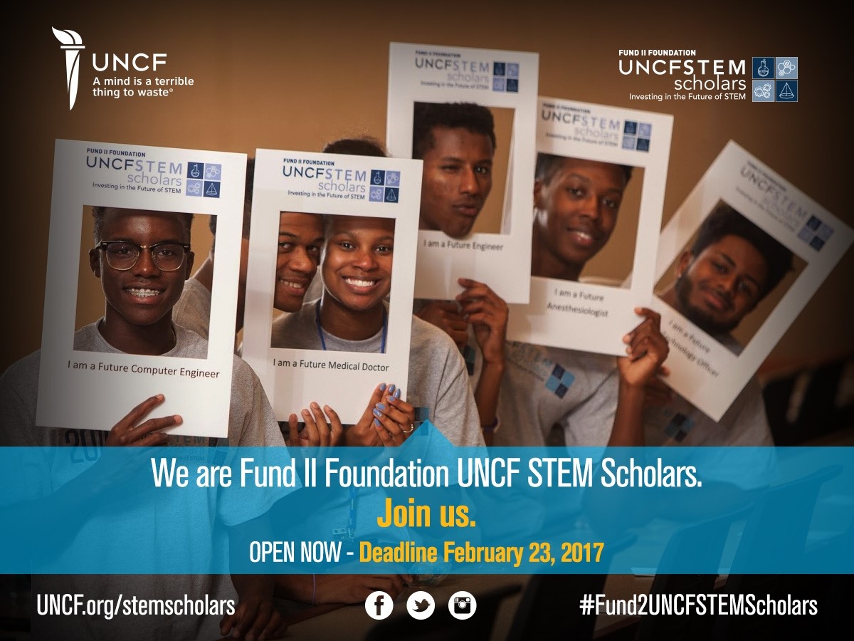 Advanced Academics Update UNCF STEM Scholarship for HS Seniors Due 2