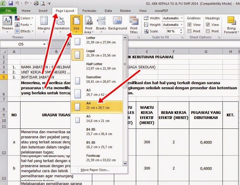 Thedarlingbakers Cara Print Excel Full Kertas A4