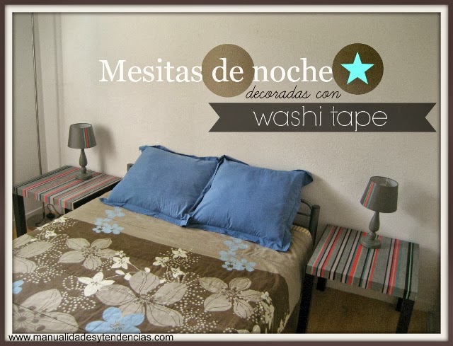 DIY Mesa decorada con washi tape / Washi tape: personalized table / Table de chevet décorées avec du washi tape