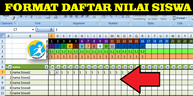 Format Buku Daftar Nilai Harian Kurikulum 2013 Kelas 1 6 Format Buku Daftar Nilai Harian Kurikulum 2013 Kelas 1 6