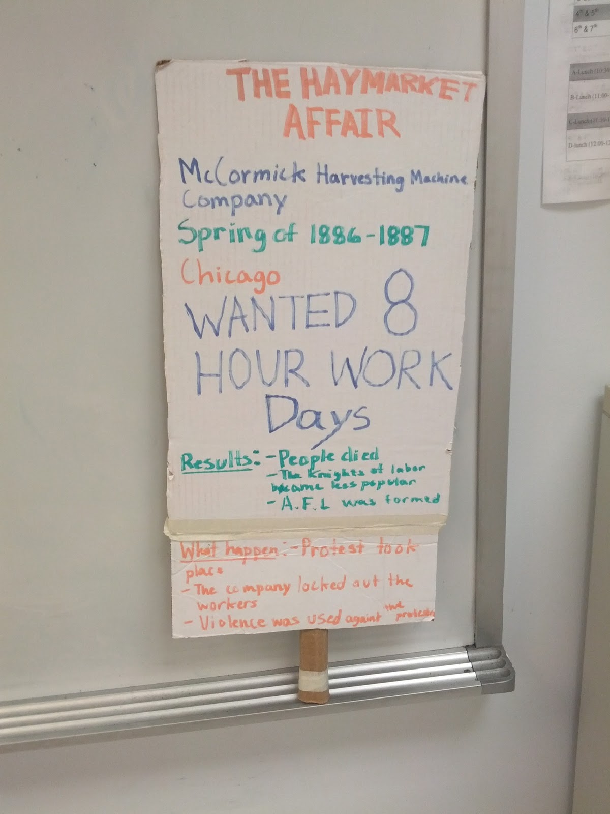 Students of History Turning Paper Boxes into Picket Signs Strikes