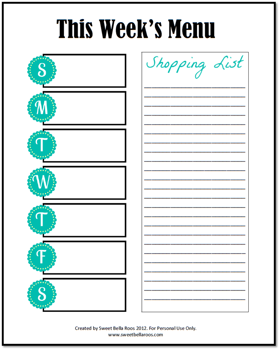 Free Printable Dinner Menu Template Printable Templates