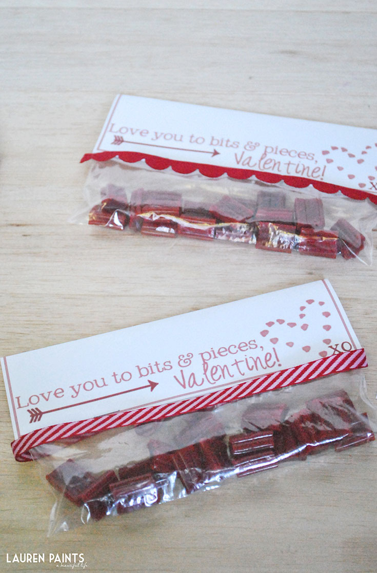 DIY Valentine's Day Treat Bags with 2 FREE Valentine's Day Printables