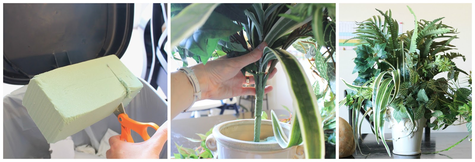 How to make Easy Fake Plant Arrangements