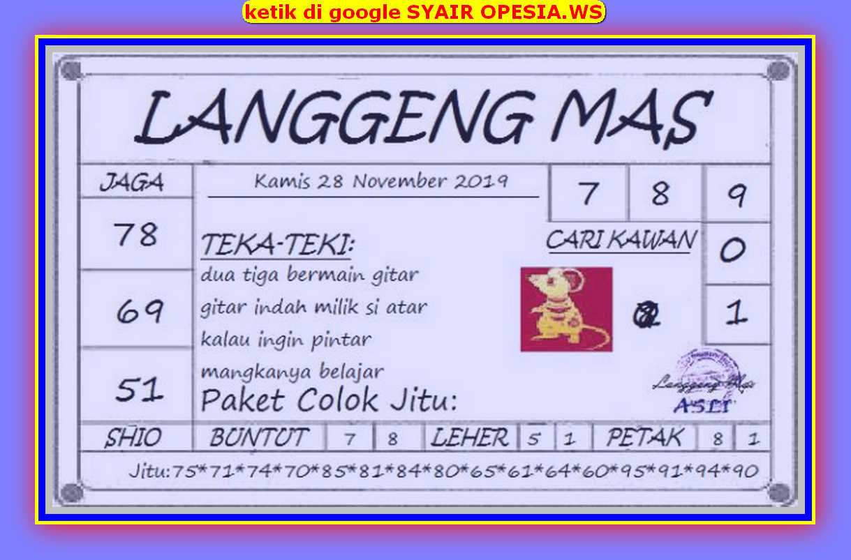1 New Message Kode Syair Hongkong 28 November 2019 Forum Syair Togel Hongkong Singapura Sydney
