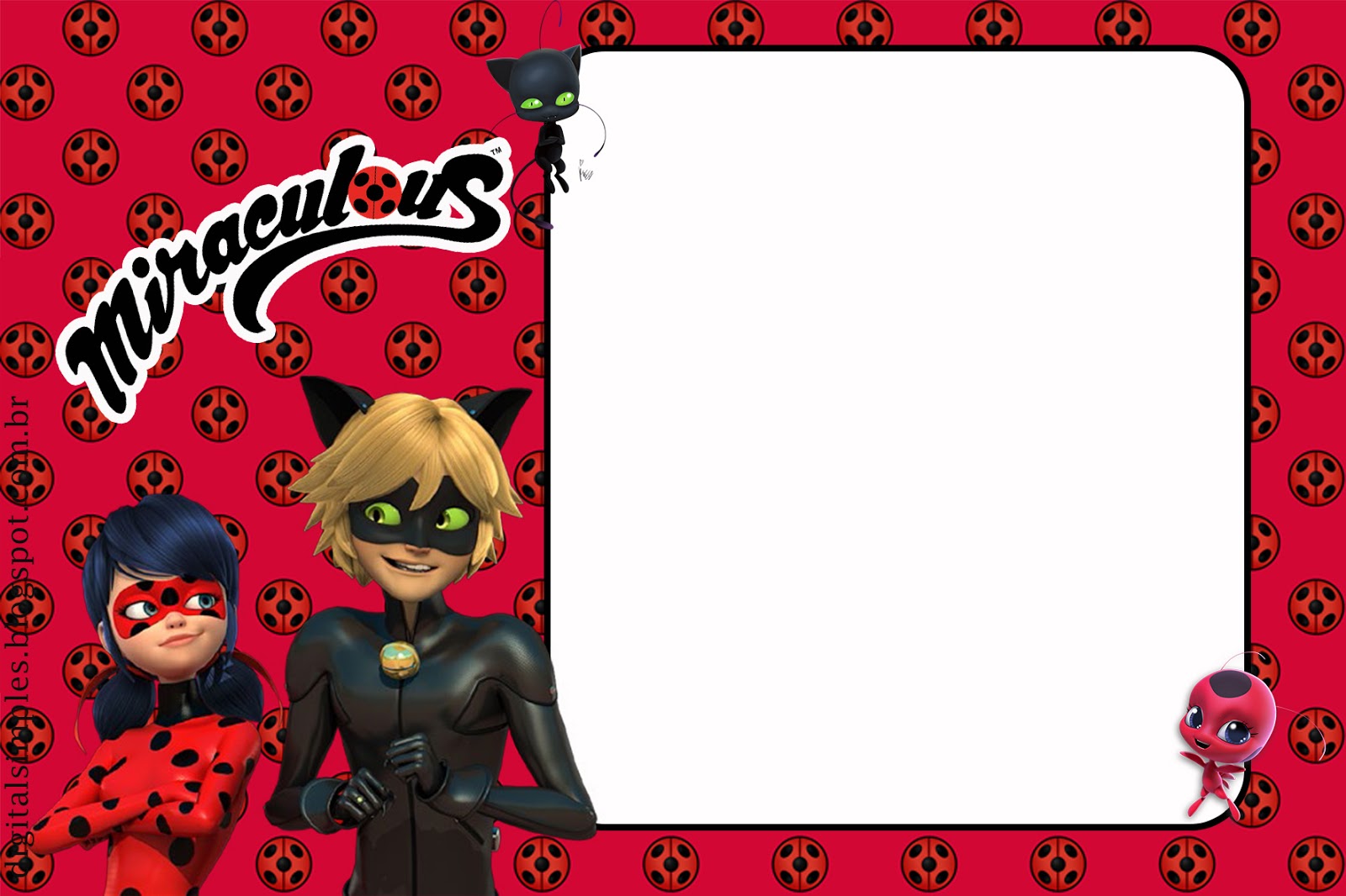 Miraculous Ladybug: Free Party Printables and Invitations. - Oh My