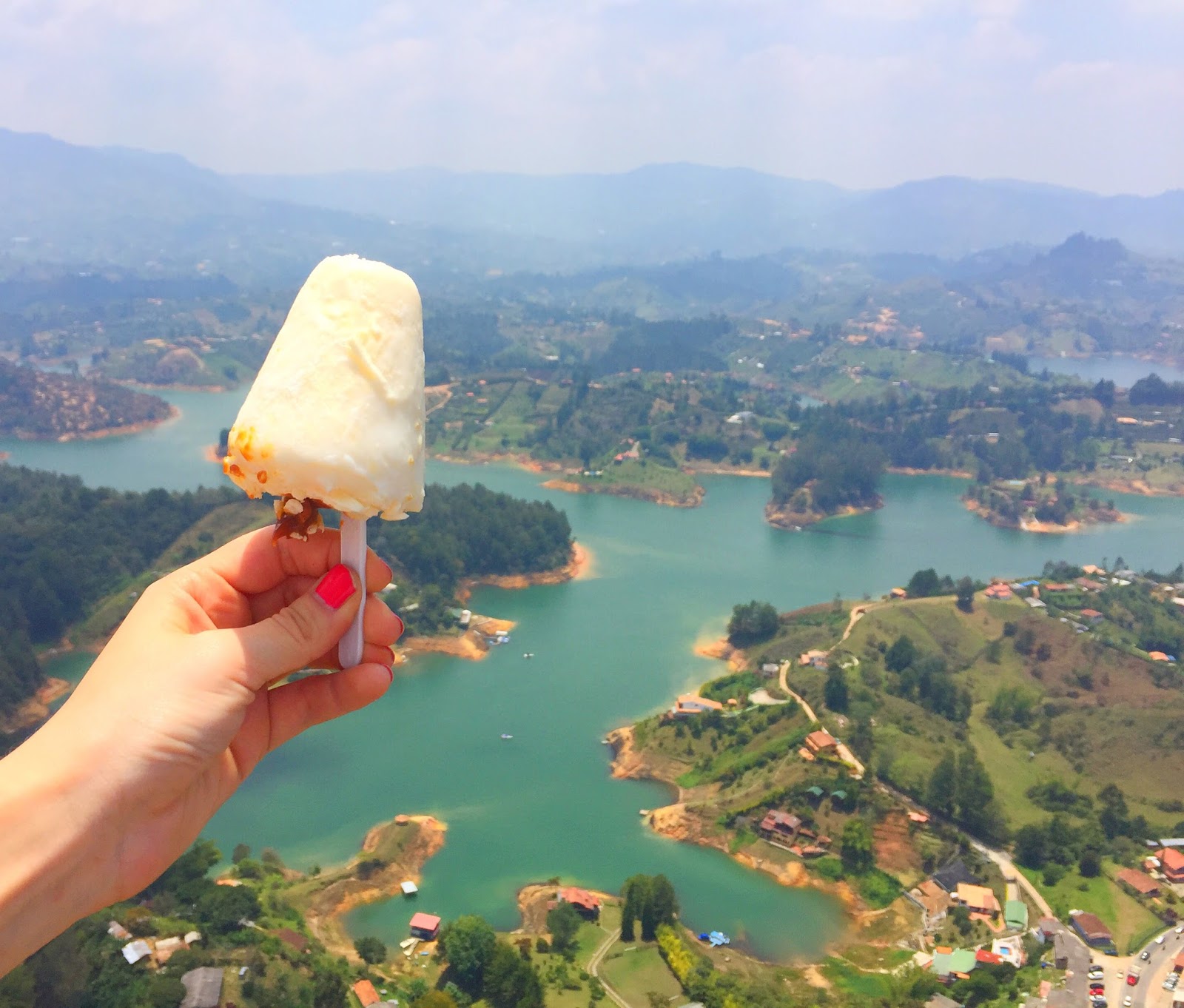 Stunning view from the top of the Peñol de Guatapé, Colombia